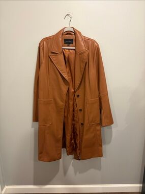 Vegan Leather Trench Coat